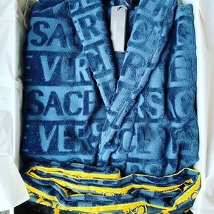 Versace Bathrobe navy blue